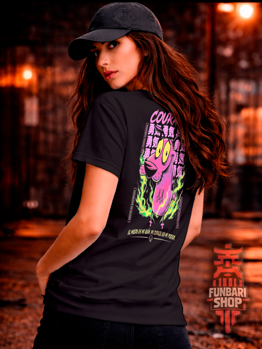 coraje camiseta